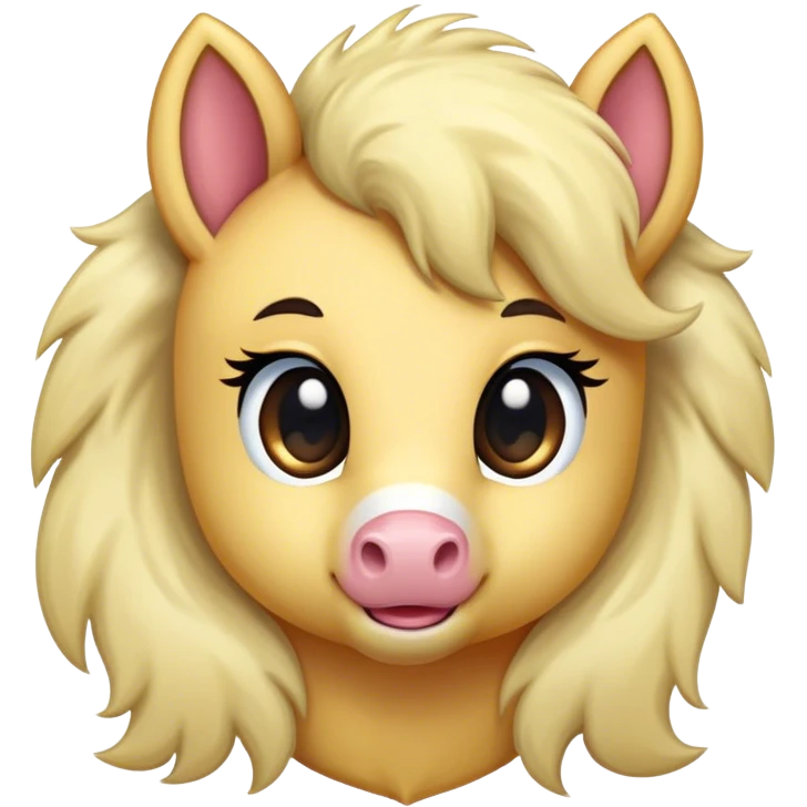 closeup cute pony emoji