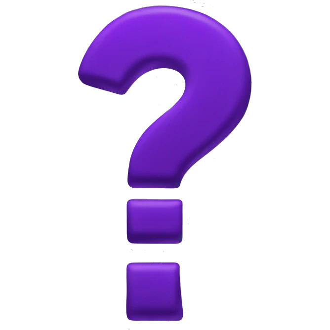 purple question mark emoji