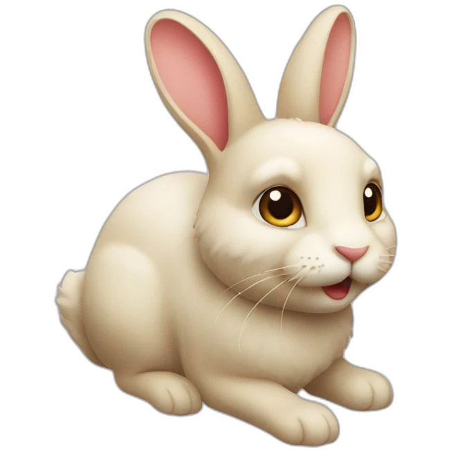 Lapin sur chat emoji