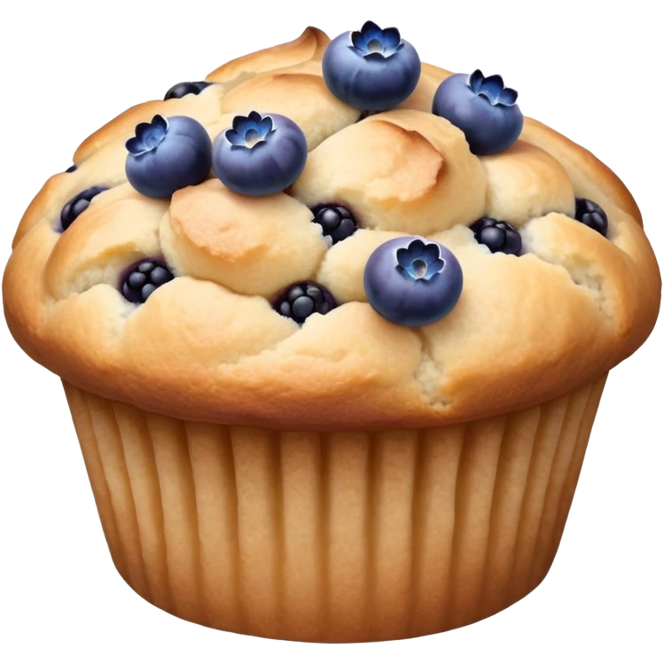 Lavender flower sprig muffin with blue berries emoji