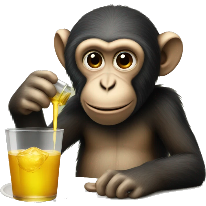 A monkey drinking  emoji