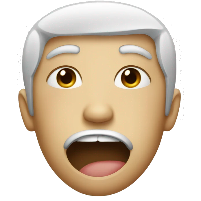 Face emoji with a bitten lip emoji