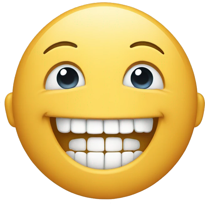 Smile with only bottom teeth not showing the upper teeth  emoji