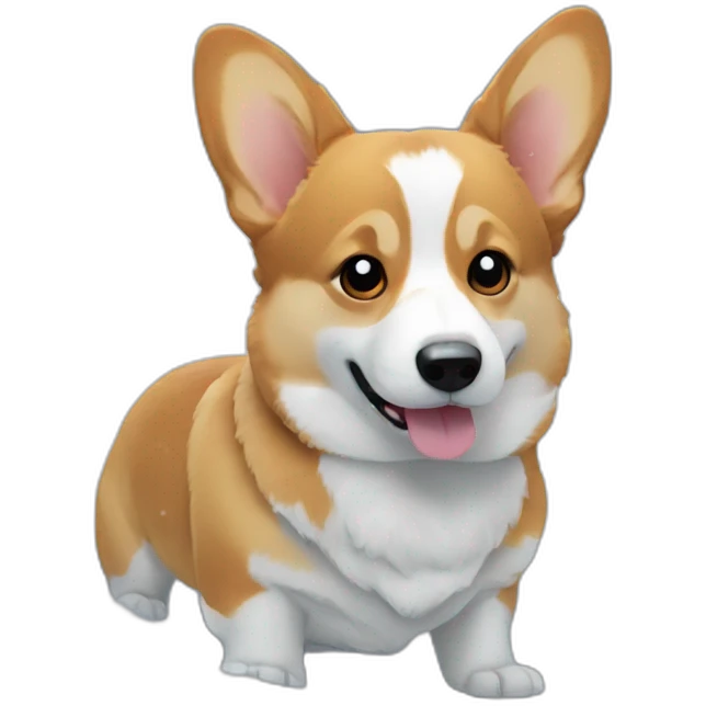 Corgi in snow emoji