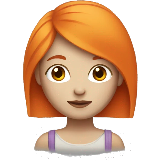 girl with orange hair, white skin emoji