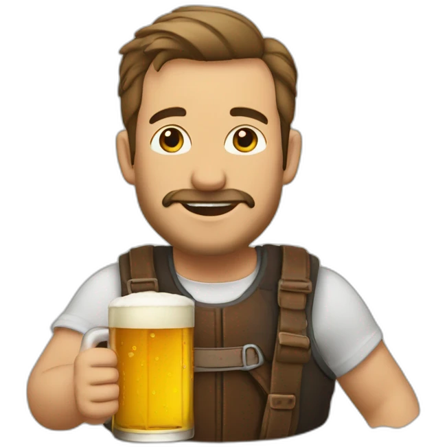 marcon qui boit une biere emoji
