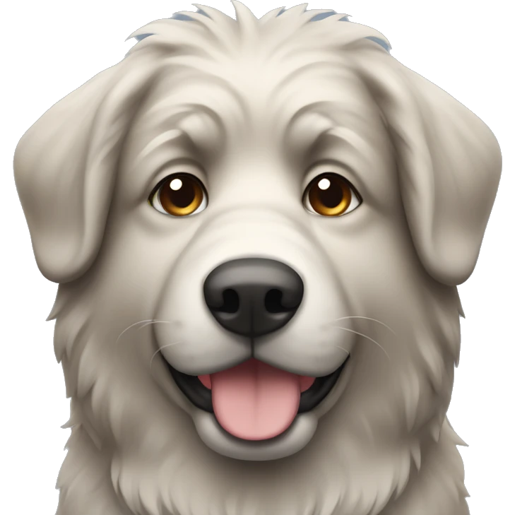 Caucasian Shepherd dog emoji facing straight on emoji