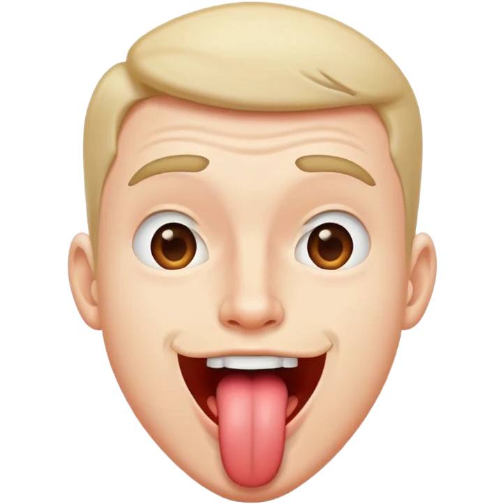 Guy flinging his tongue  emoji