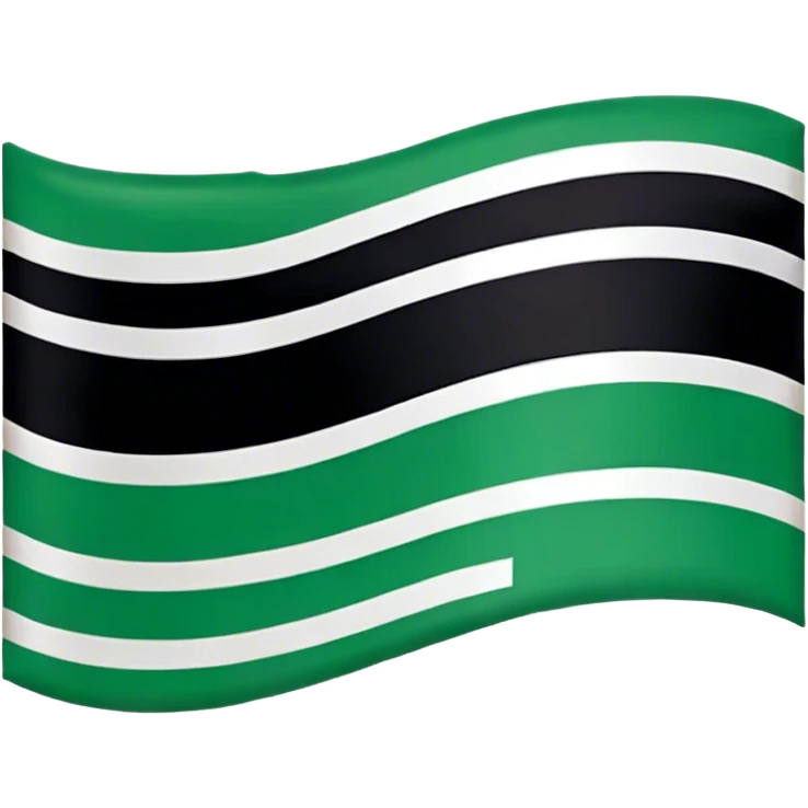 Flag of the Ural Republic Black Green and White emoji