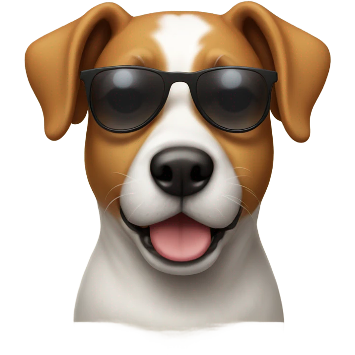 Dog with sunglasses emoji