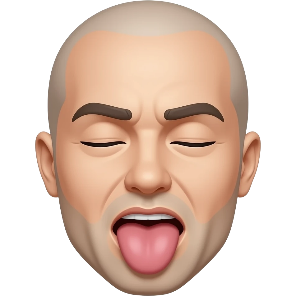 Emoji face sticking tongue out while choking itself emoji