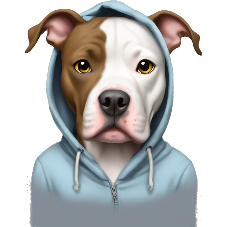 Pit bull with a hoodie on  emoji