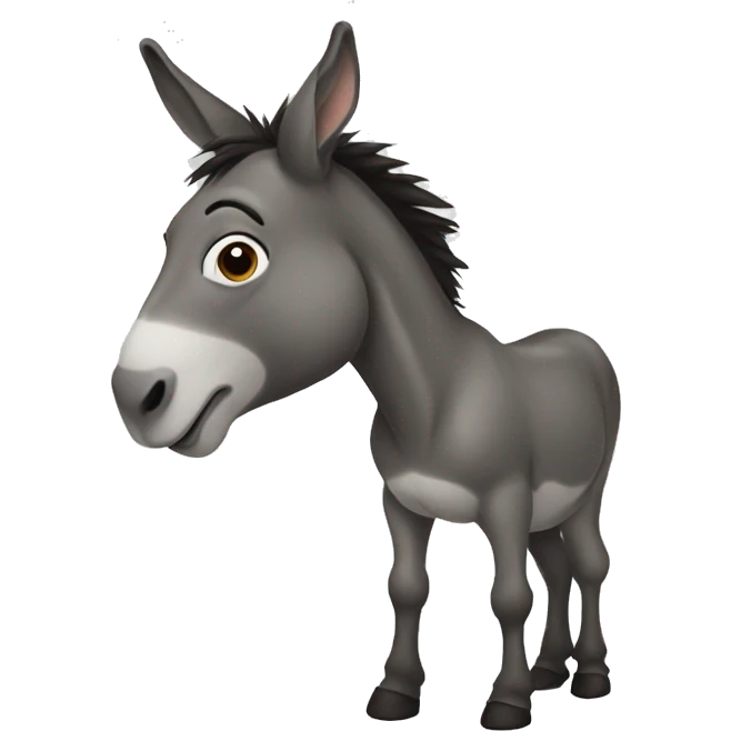 Kissing donkey emoji