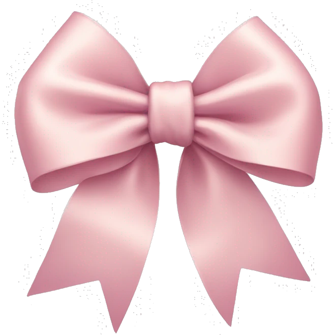 light pink ribbon bow emoji
