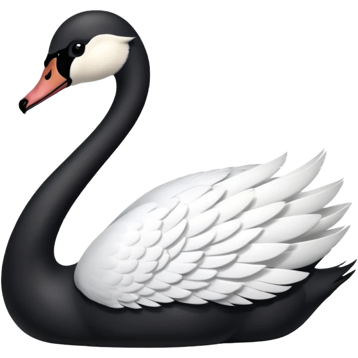 black and white swan emoji