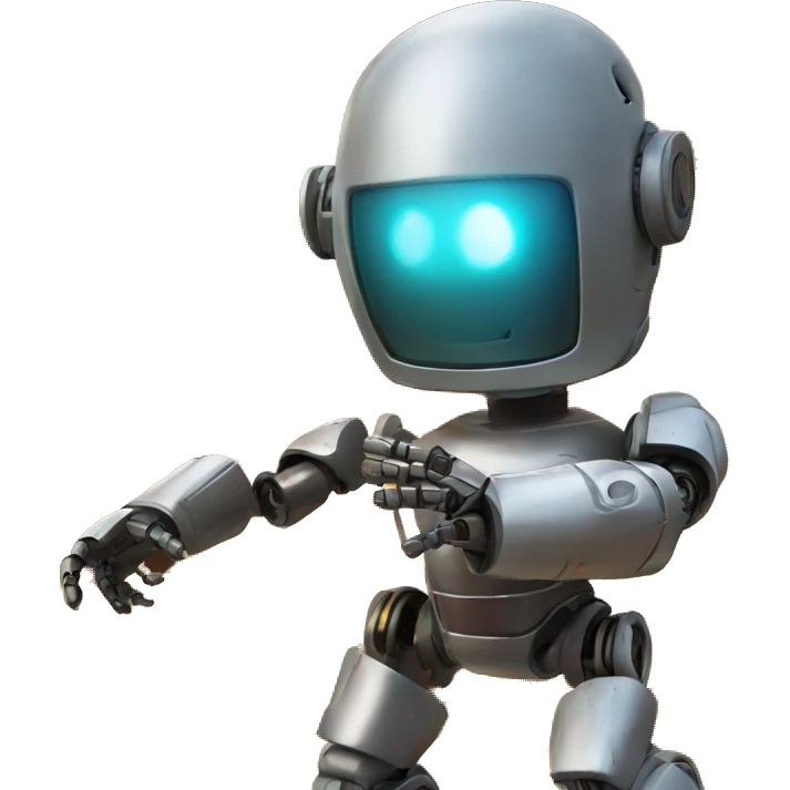 the robot is on fire and extinguished after the battle emoji