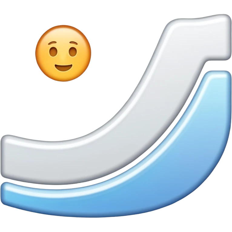 White line that is turning up emoji