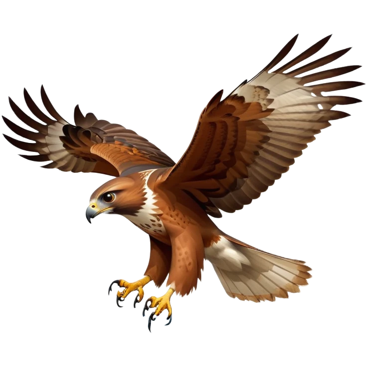 cinematic-red-tailedhawk-realistic-full-body-hunting-emoji,-powerful-brown-and-white-feathered-frame-gliding-over-a-vast-landscape,-sharp-hooked-beak-partially-open,-intelligent-eyes-focused-intensely-on-the-ground-below,-strong-talons-flexing-in-anticipation,-broad-wings-catching-the-wind-with-effortless-grace,-simplified-yet-realistic-focused-features,-highly-detailed,-glowing-with-a-bold-determined-light emoji