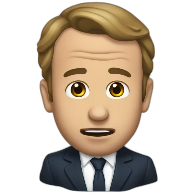 Chocked emmanuem macron emoji