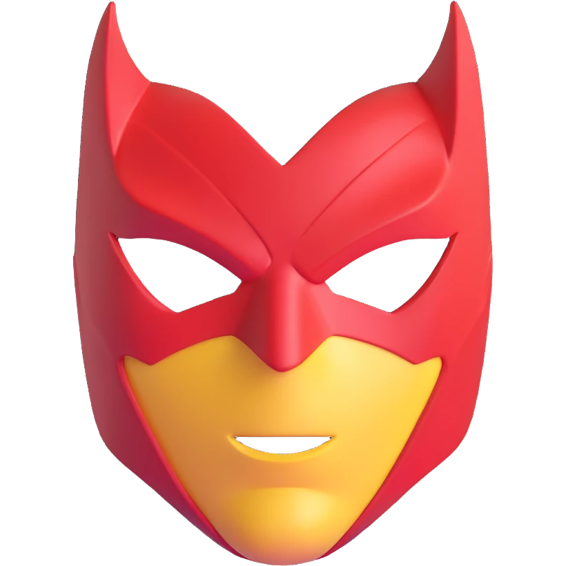 simple Super hero mask emoji