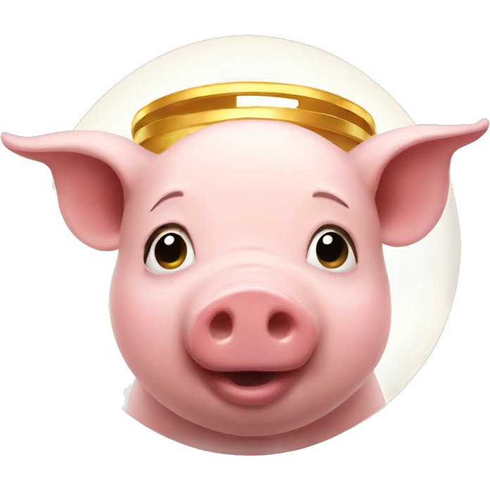 Pig with a halo emoji