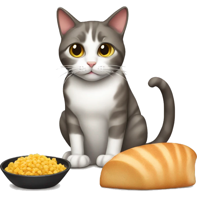cat with food emoji