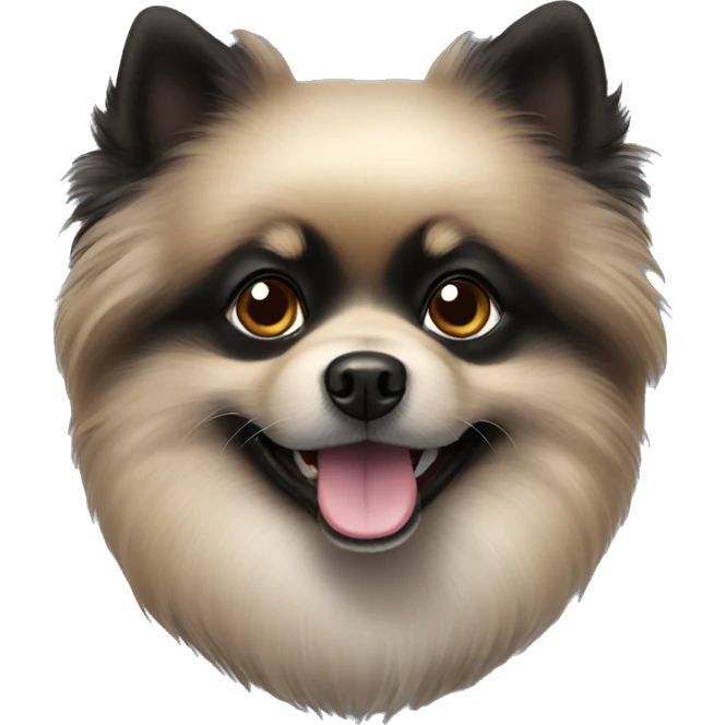 Black Pomeranian dog emoji
