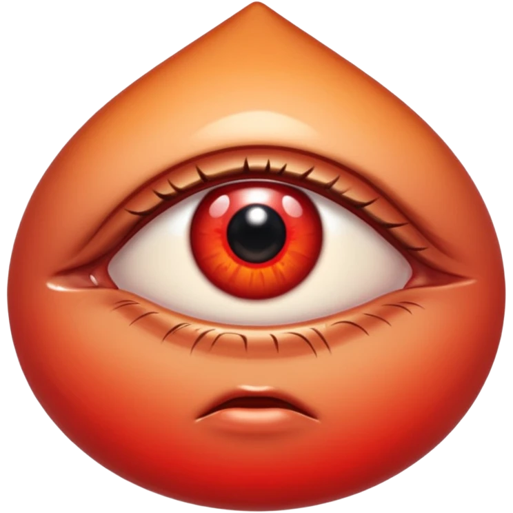 red eye droping a tear emoji
