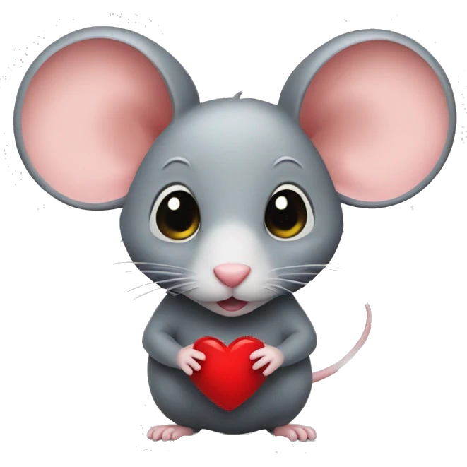 Rat with heart emoji