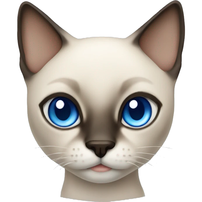 Siamese cat with blue eyes boy emoji