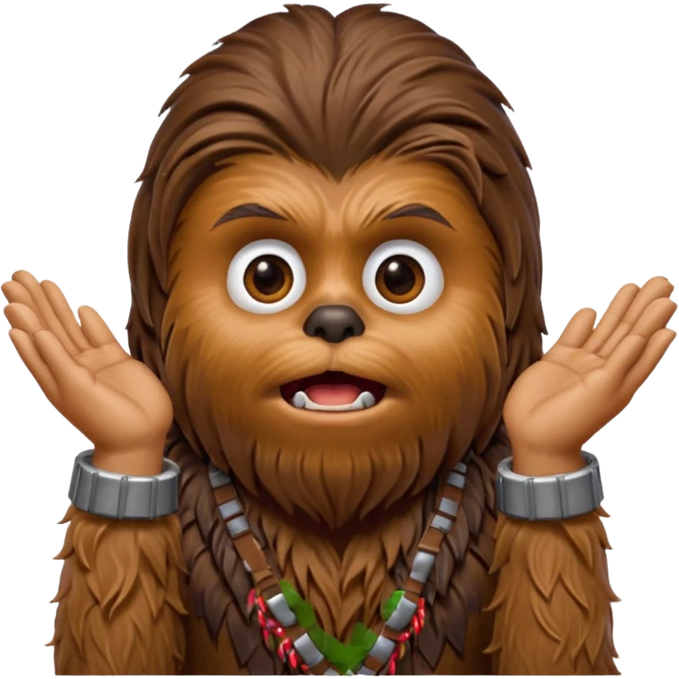   Chubaca con las manos en la cara sorprendido emoji