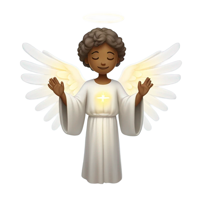 Spiritual healing angel emoji