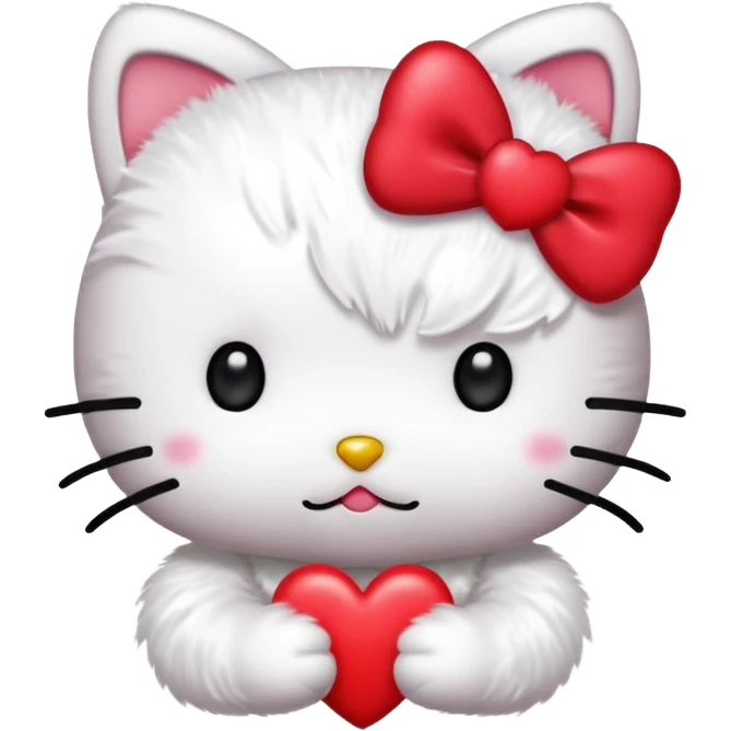 hellokitty with heart emoji