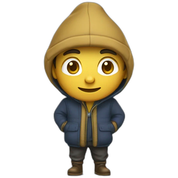 Homme avec une cagoules emoji