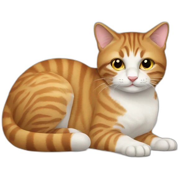 Cat Sitting leg to foot emoji