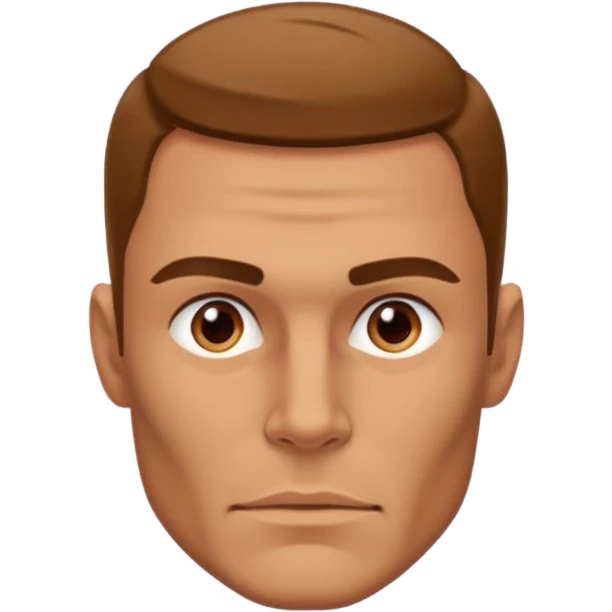Make an emoji with a big jaw line and a alpha masculine look emoji