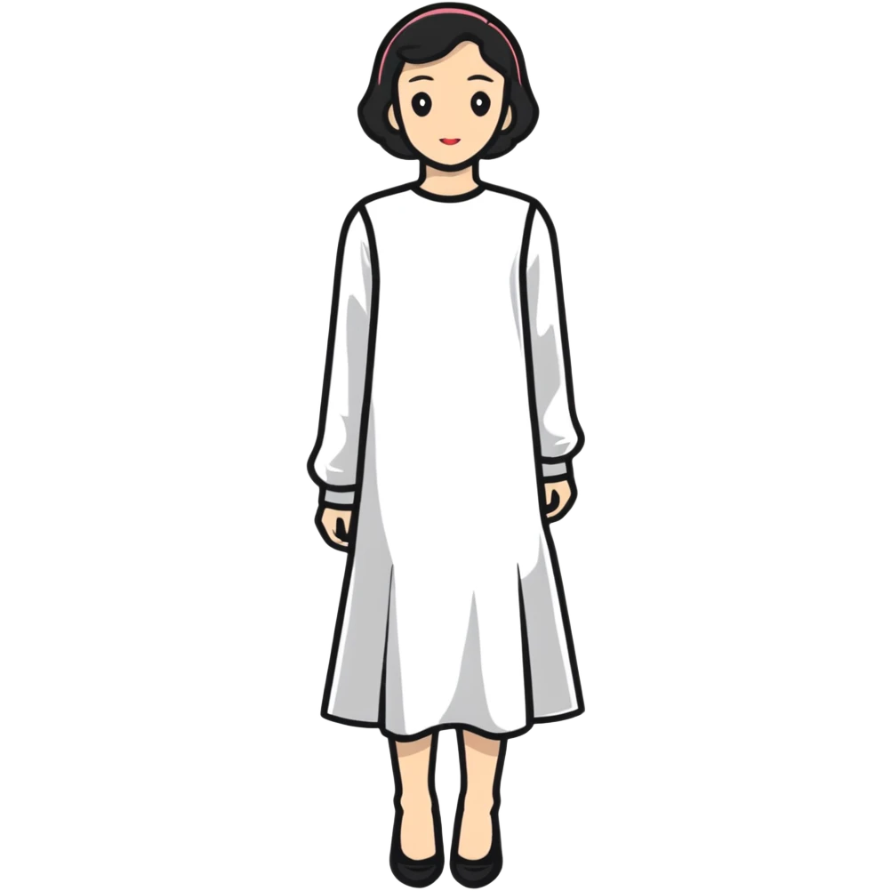 fashionable colorful dress with long sleeves emoji