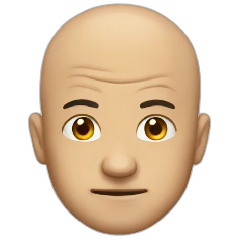 mad bald emoji