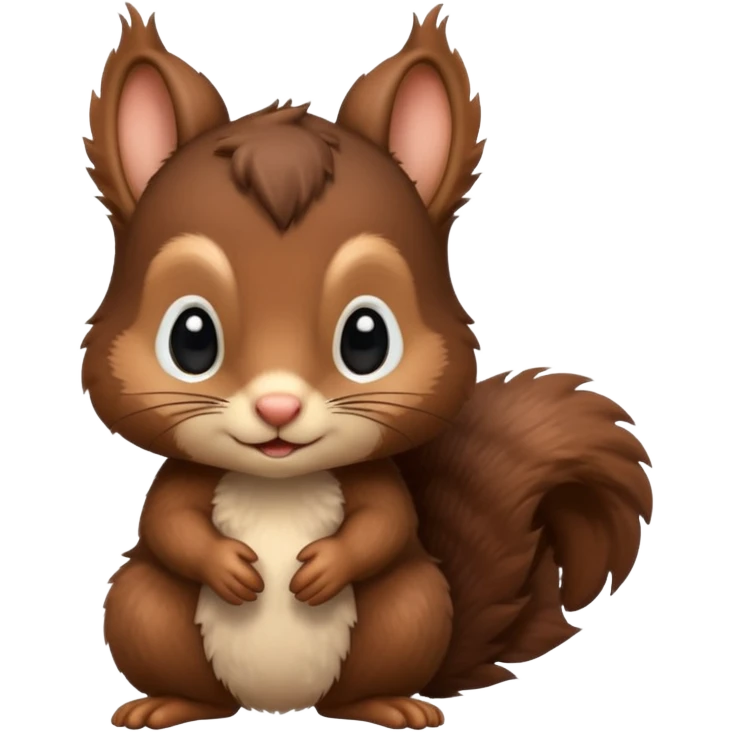 baby dark brown squirrel emoji