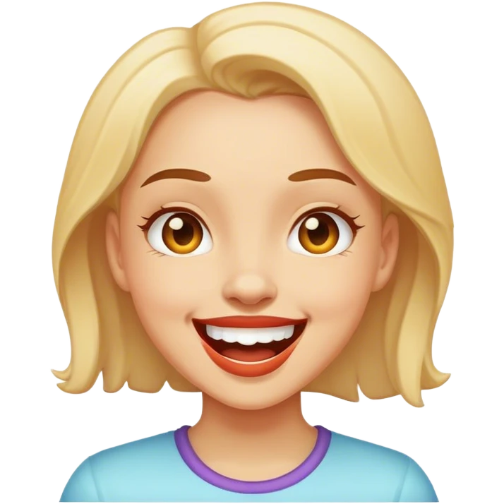 Girl joking emoji