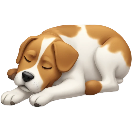 Dog lying on his back, relaxed emoji