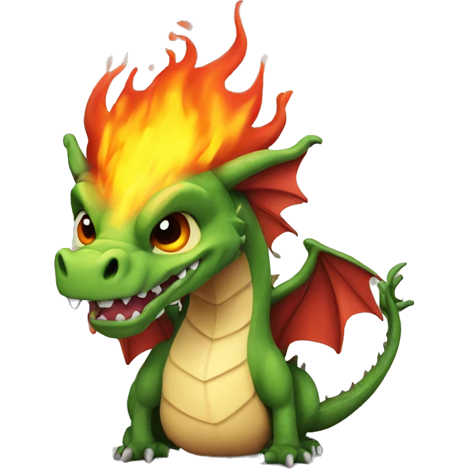Dragon with fire  emoji