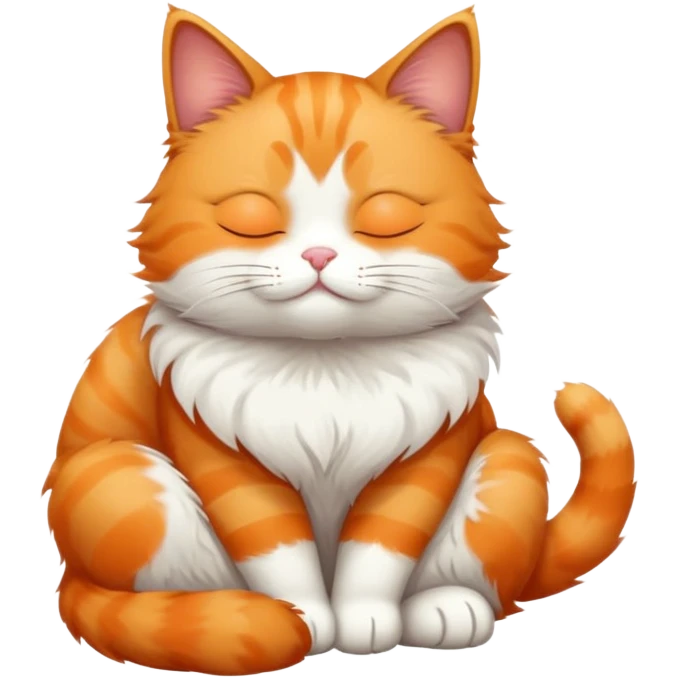 a cat sitting with closed eyes emoji
