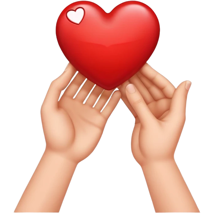 Heart holding M emoji