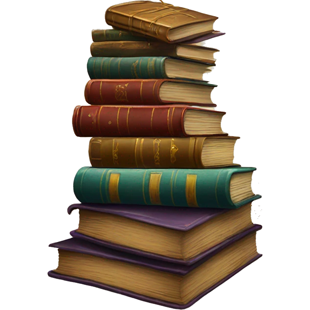 Vintage fantasy Book Stack emoji