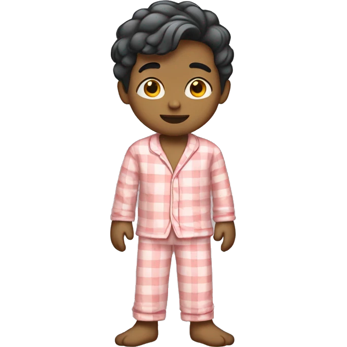 short hair boy medium skin -in-pajamas emoji