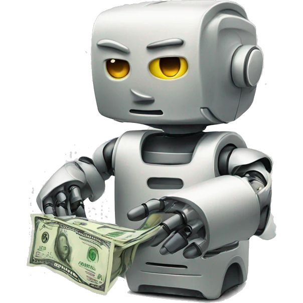 robot printing money emoji