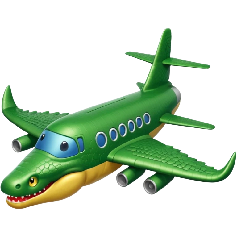 Hazme un avión con cara de cocodrilo emoji