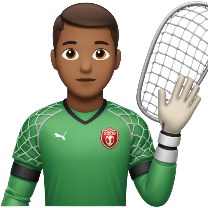 football goal keeper with net emoji