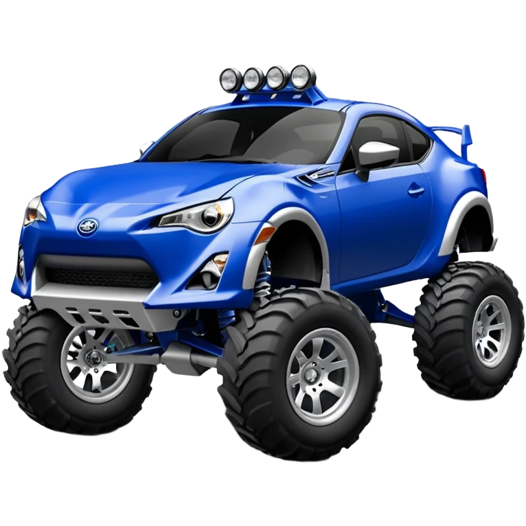 Devilish Ultramarine 2013 Off road 4wd monster truck style scion fr-s with silver wheels  emoji
